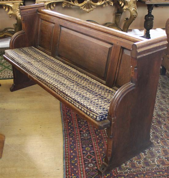 Victorian oak pew